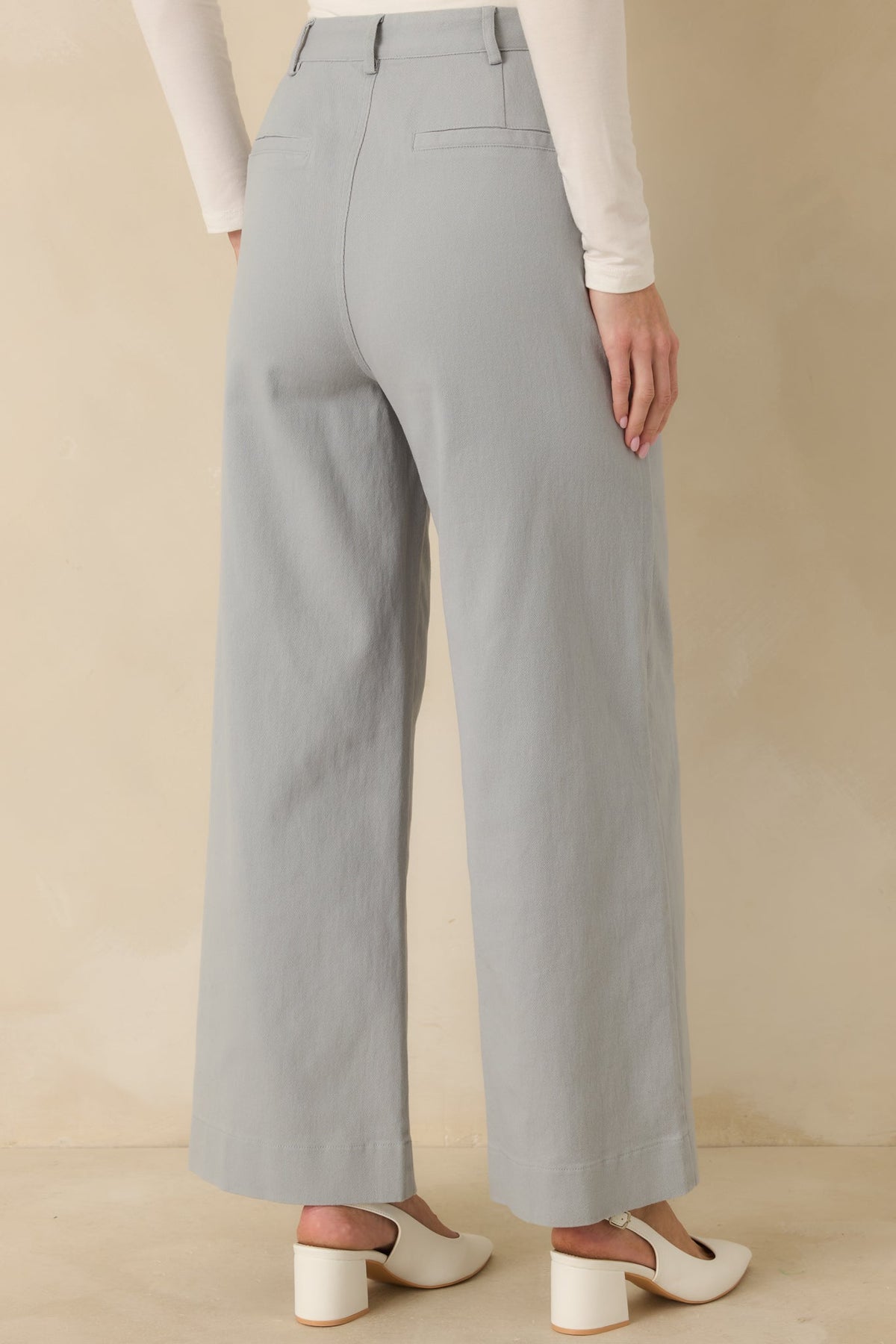 Memories Made Dusty Blue Cotton Wide Leg Pants