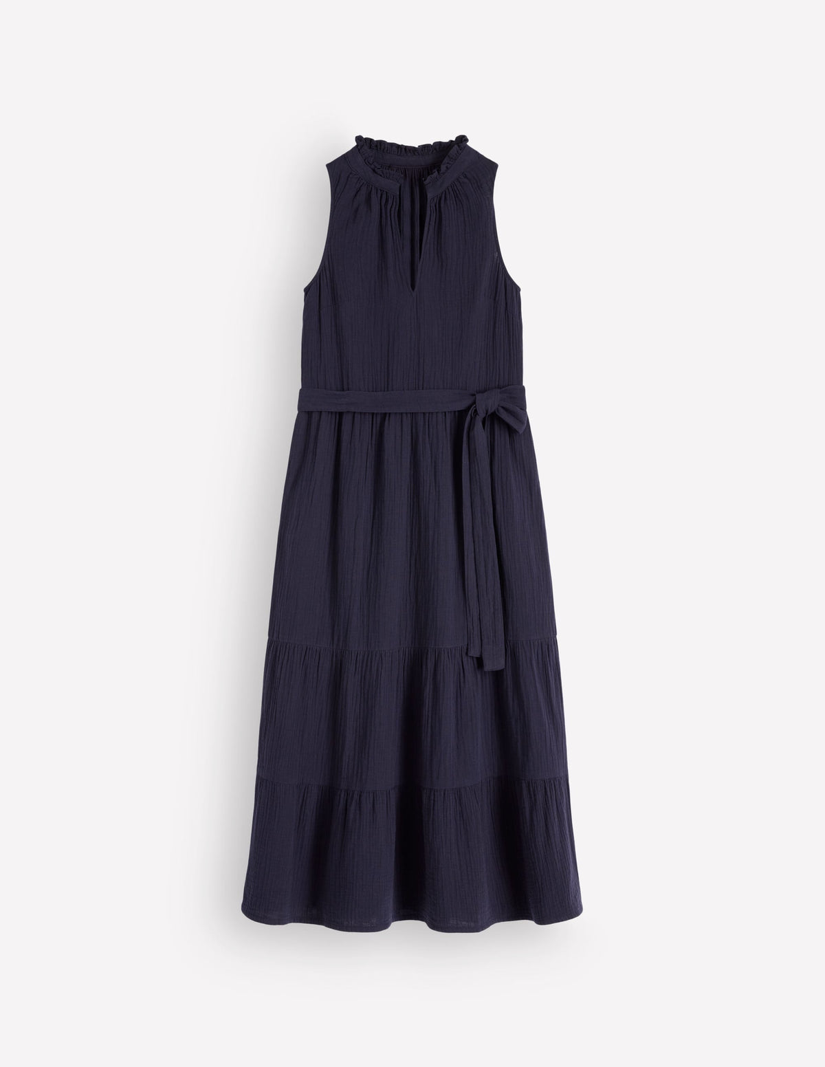 Viv Double Cloth Maxi Dress-Navy