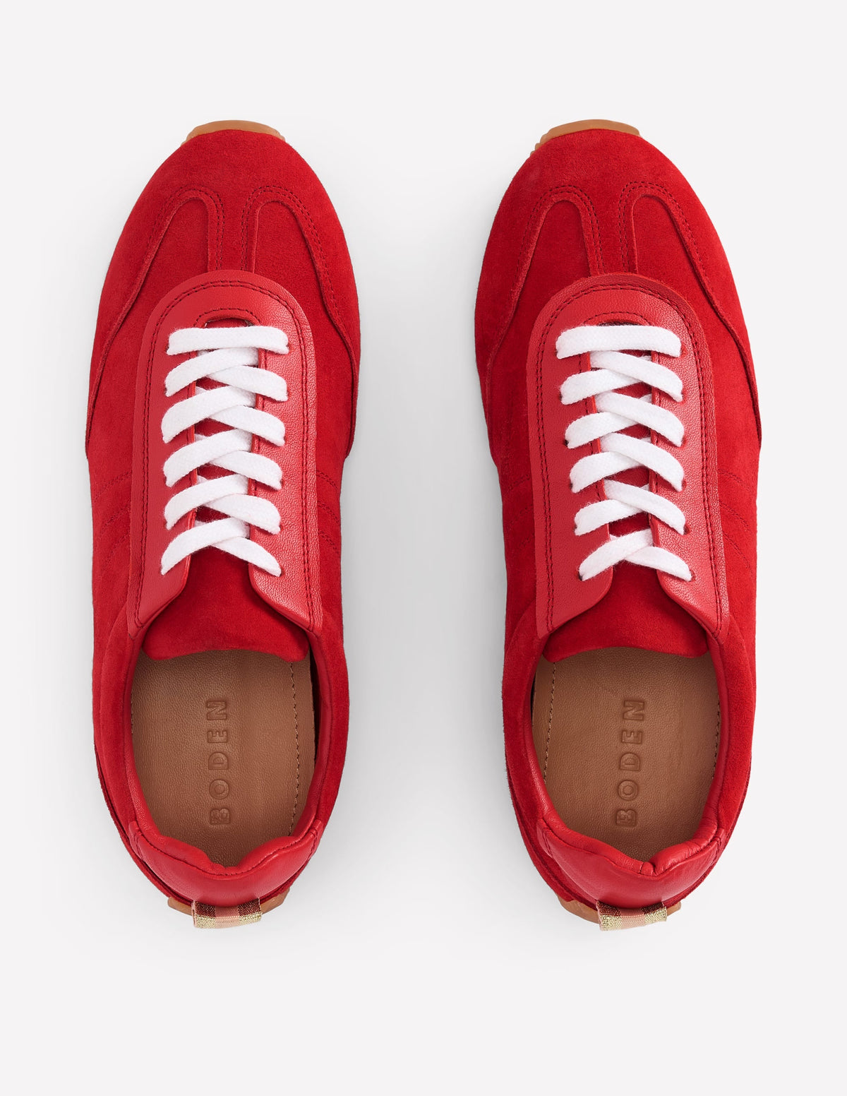 Delphine Slim Sole Trainers-Red