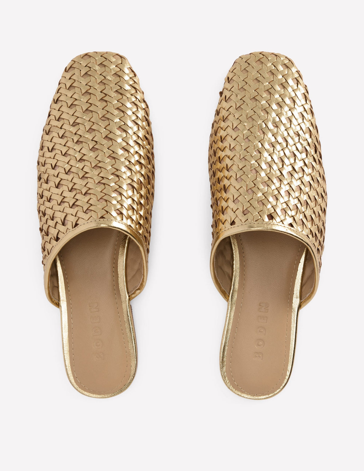 Mule Slipper Loafer-Gold Weave