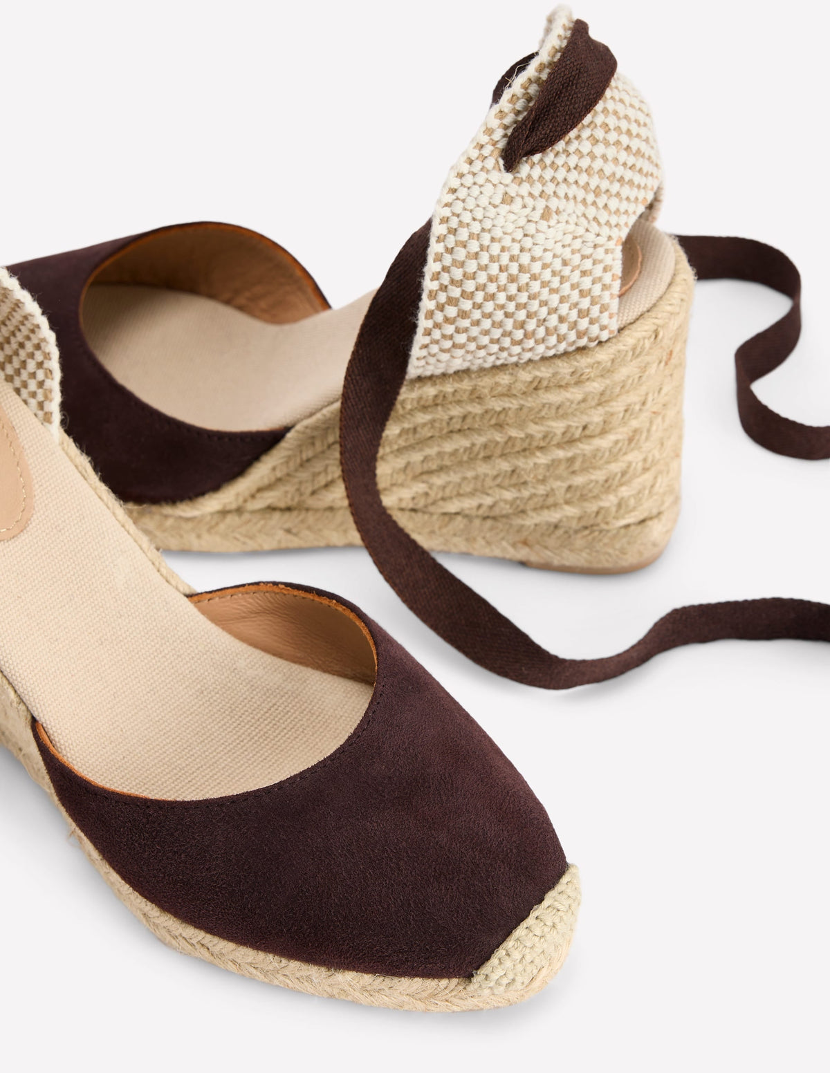Cassie High Wedge Espadrilles-Bitter Chocolate
