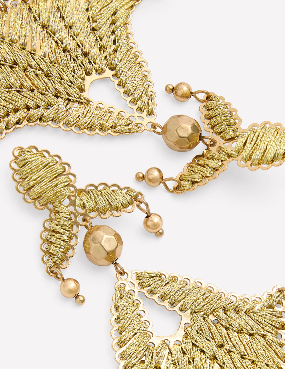 Mega Motif Earrings-Gold Colour