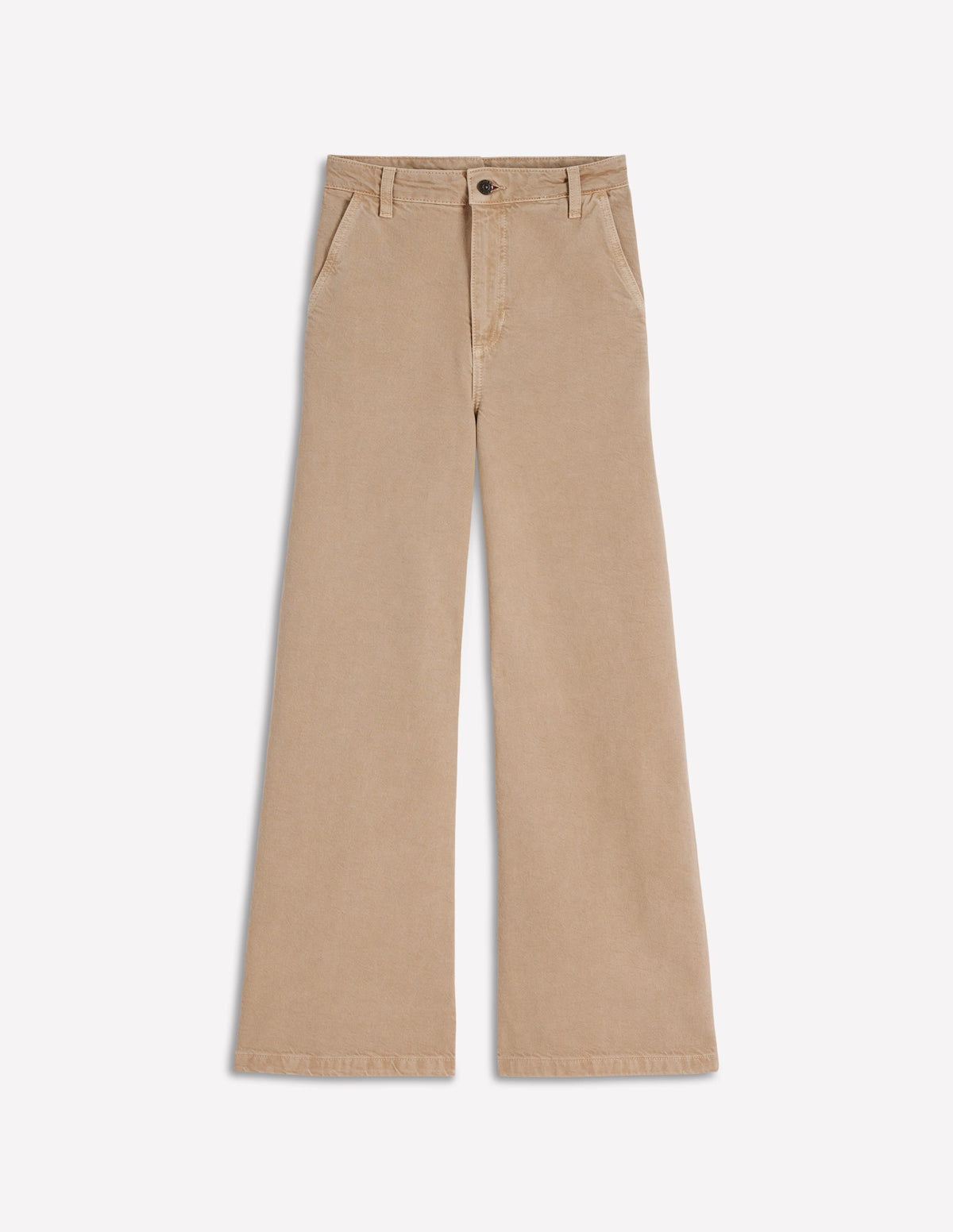 High Rise Palazzo Jeans-Cappuccino