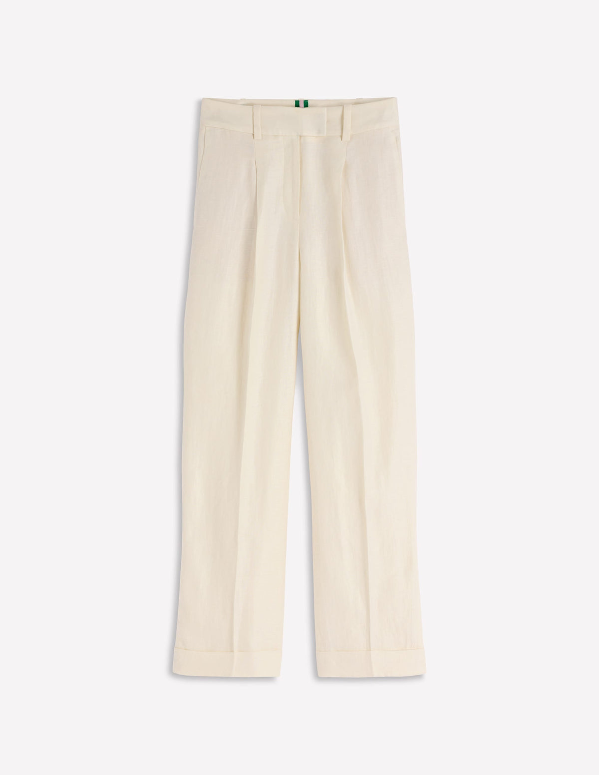 Chiswick Crop Linen Pants-Ivory