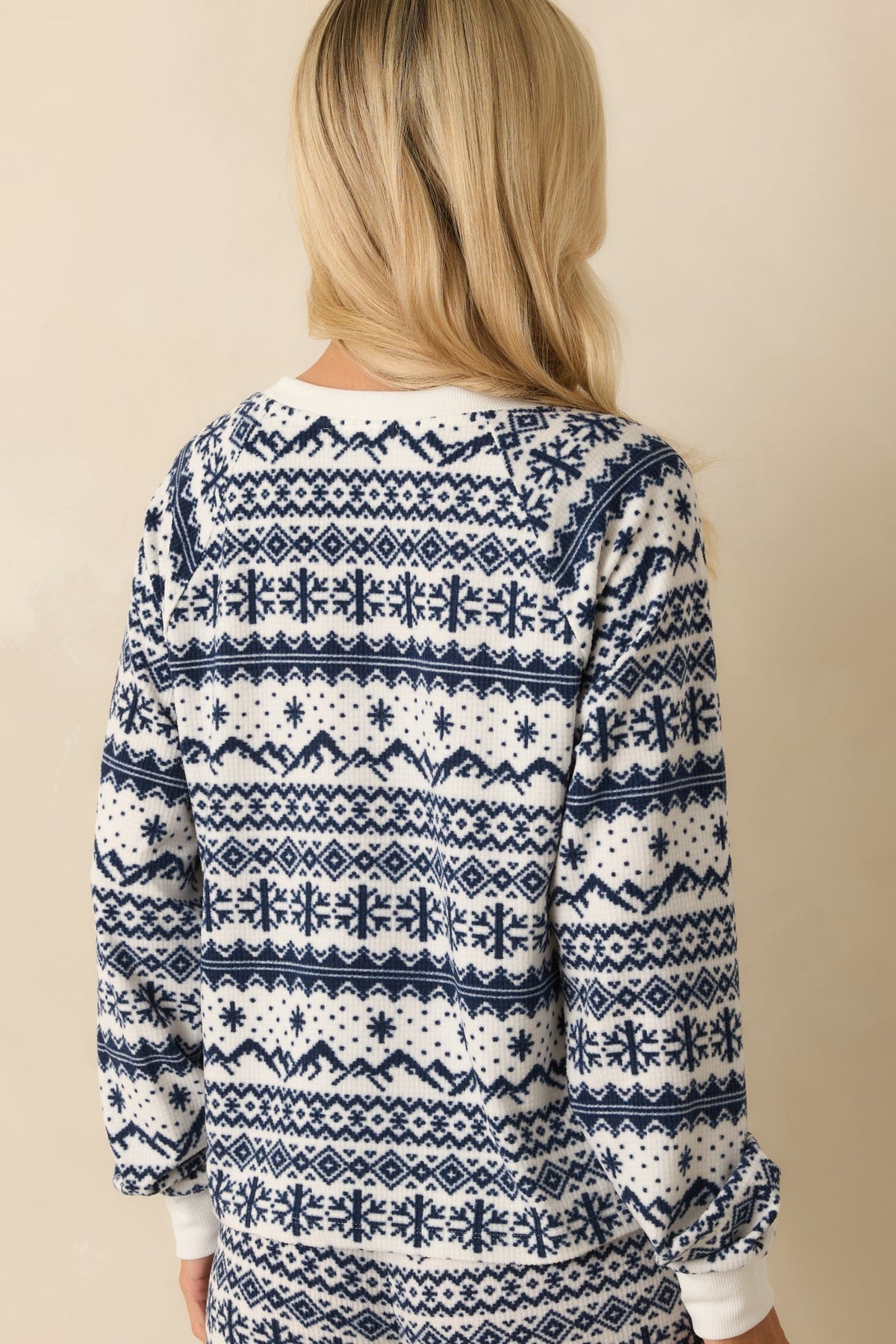 Z Supply Slopes Vanilla Ice Fairisle Long Sleeve Top
