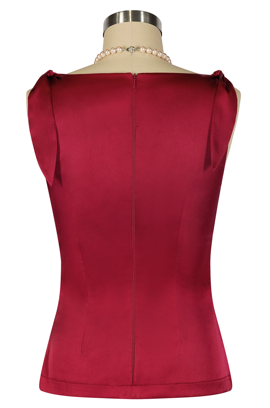 D'Amour Classic Cowl Top (Burgundy)