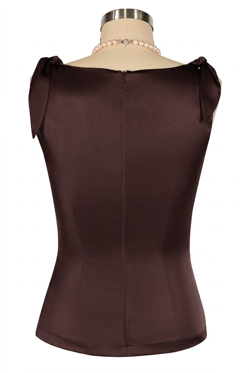 D'Amour Classic Cowl Top (Brown)