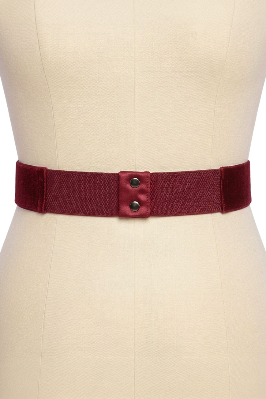 D'Amour Follies Bow Belt (Burgundy)