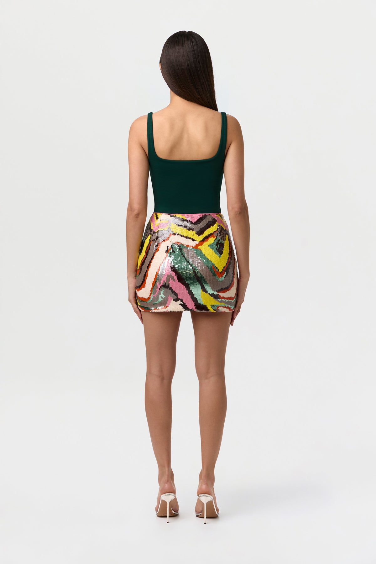Sequin Abstract Mini Skirt
