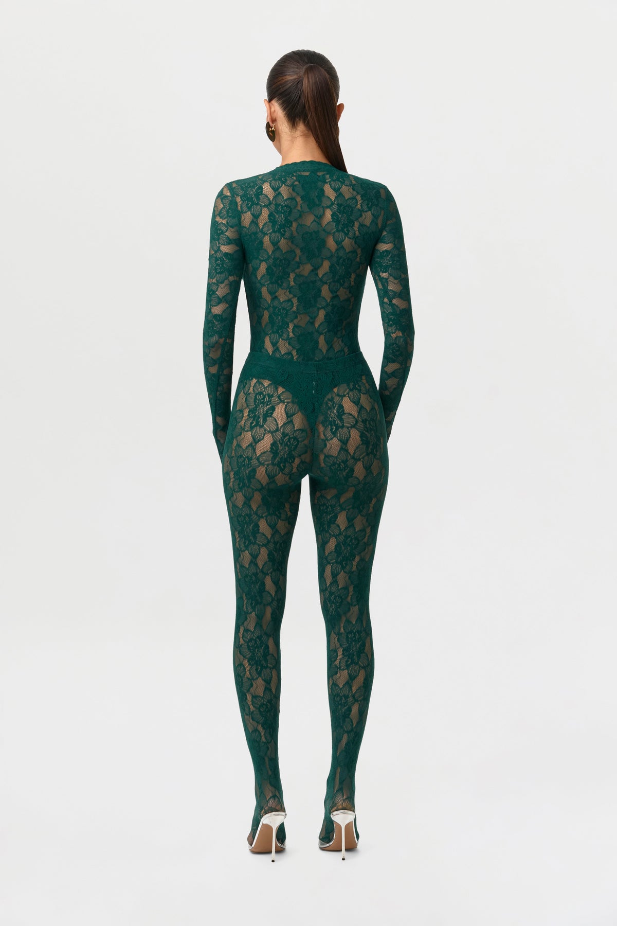 Stretch Lace Closed Toe Legging Petite