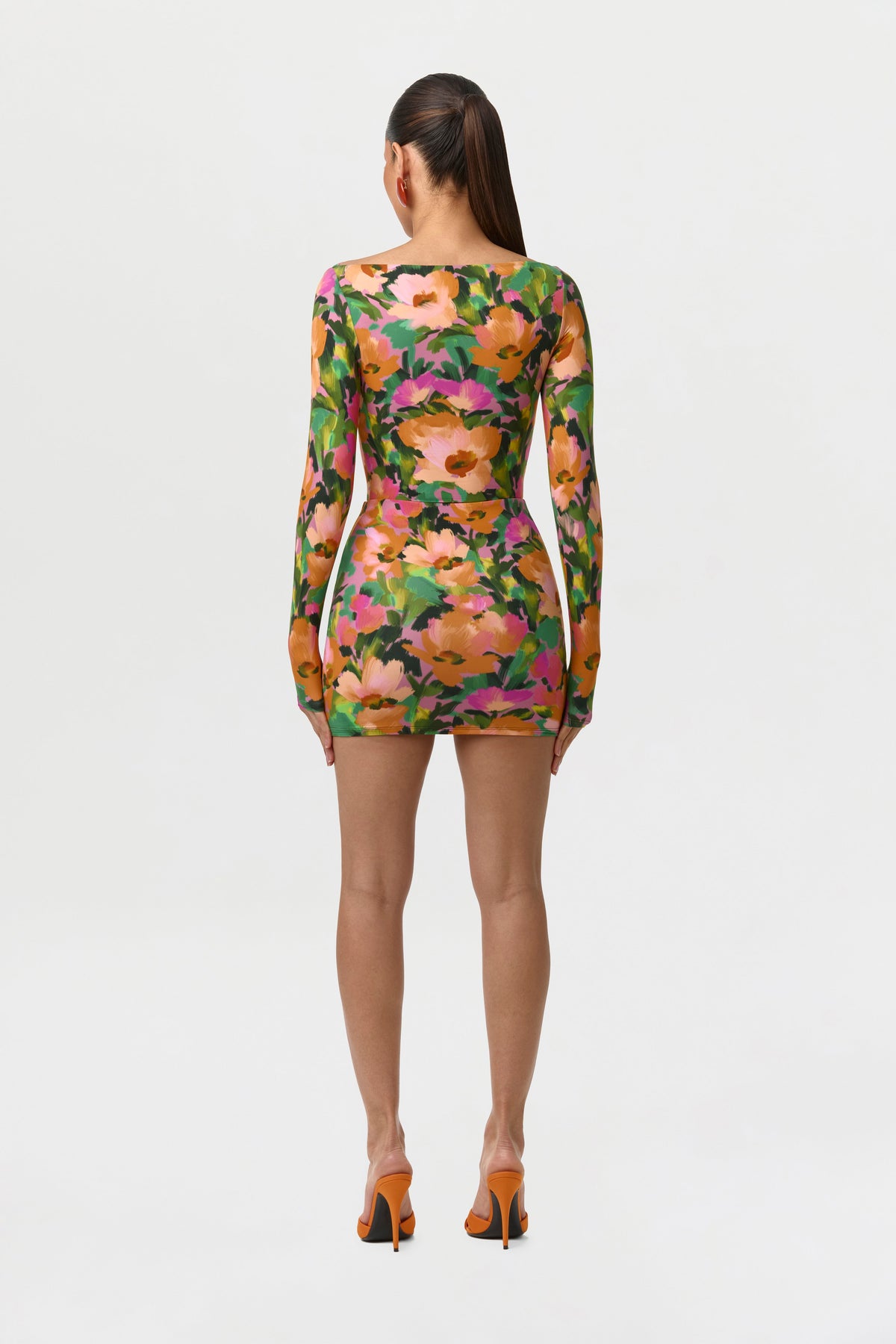 Naked Print Mini Skirt