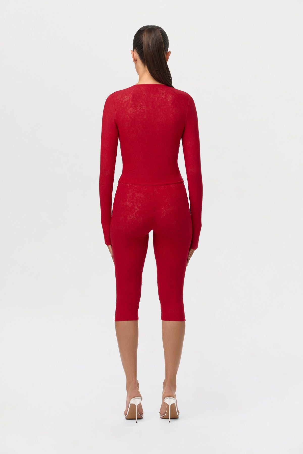 Stretch Lace Cropped Leggings