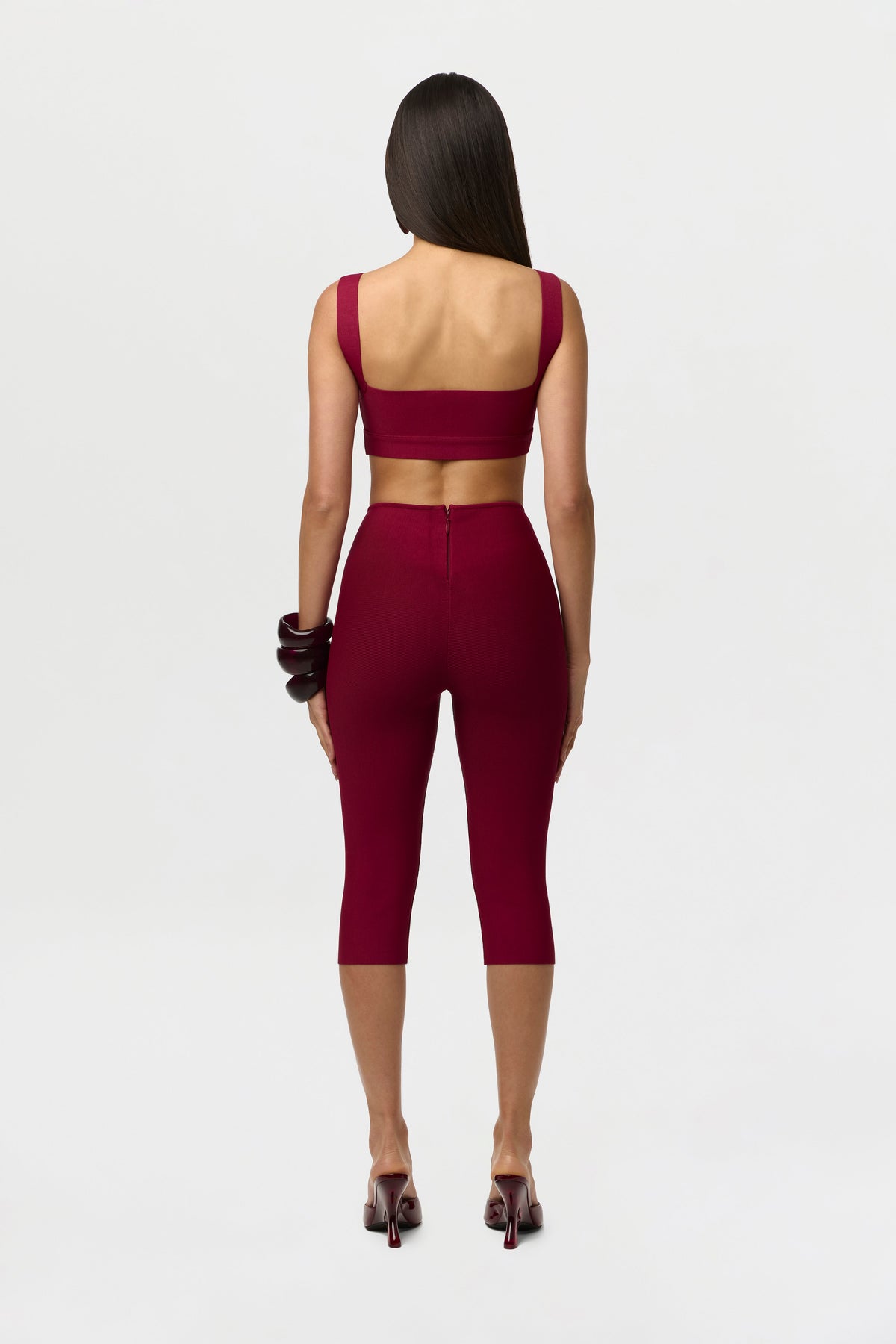 Knit Bandage Sculpt Tank Crop Top