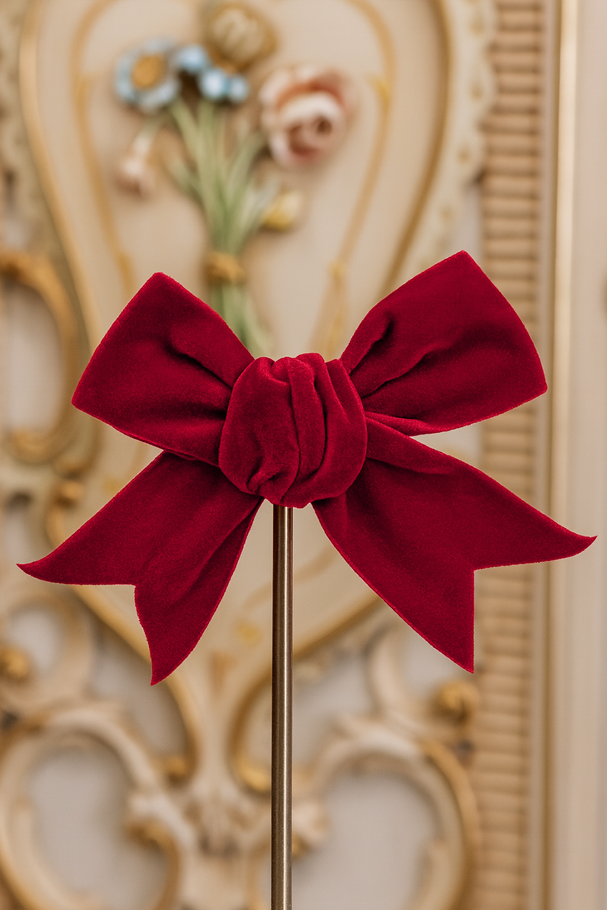 D'Amour Follies Large Hair Bow (Red)