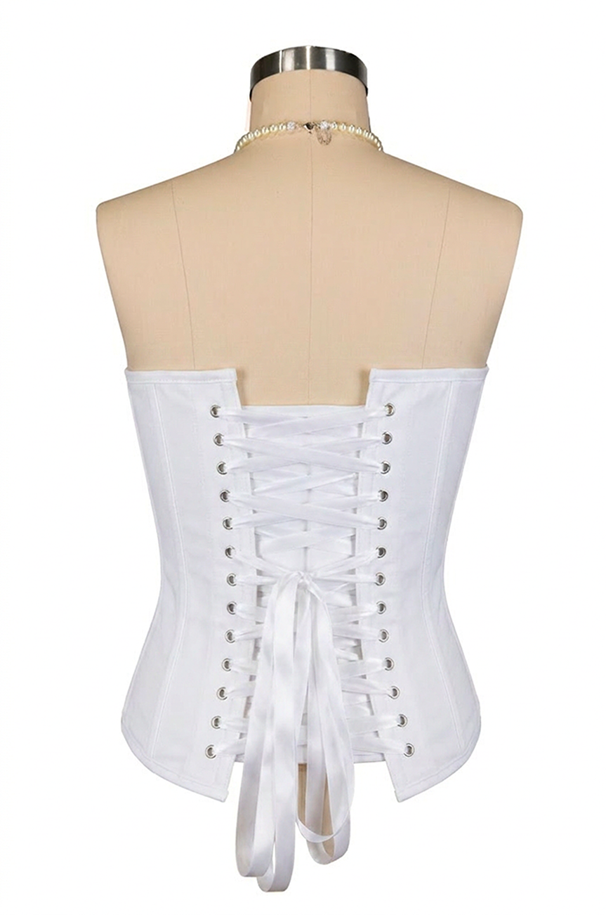 D'Amour Steel Boned Corset (Off White)