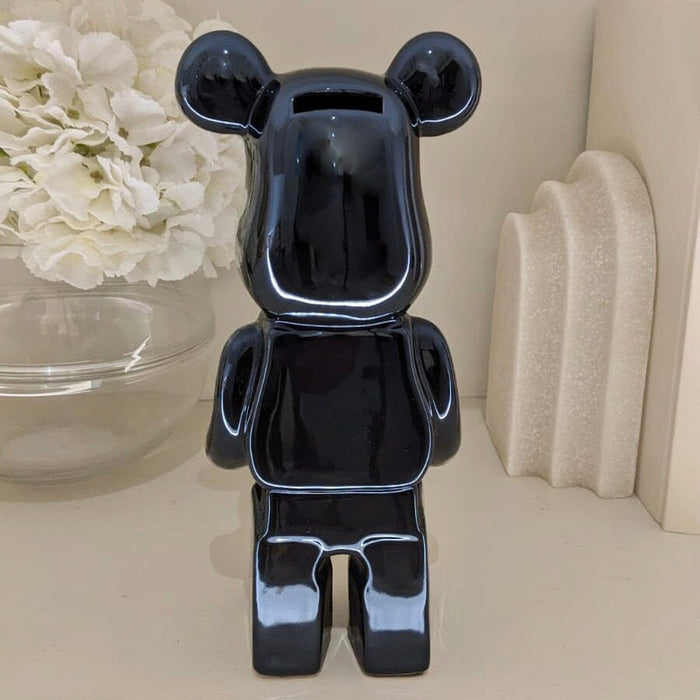 Black Pearlescent Standing Bear Ornament Accessories