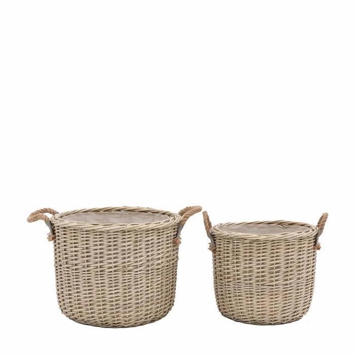 Brynn Medium Decorative Wicker Baskets - Set of 2 Accessories