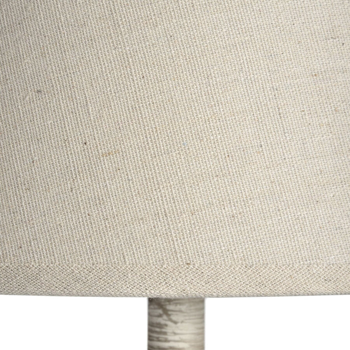 Chatsworth Tall Wooden Thin Table Lamp with Neutral Shade Lighting