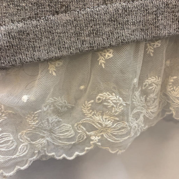 Dress: Long Sleeve Knit Lace Bottom