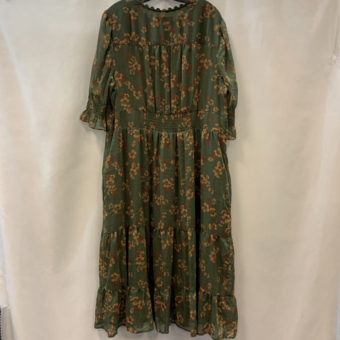 Dress: Printed Tiered Puff Sleeve