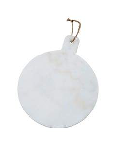 Espy White Marble Round Paddle Board Kitchen