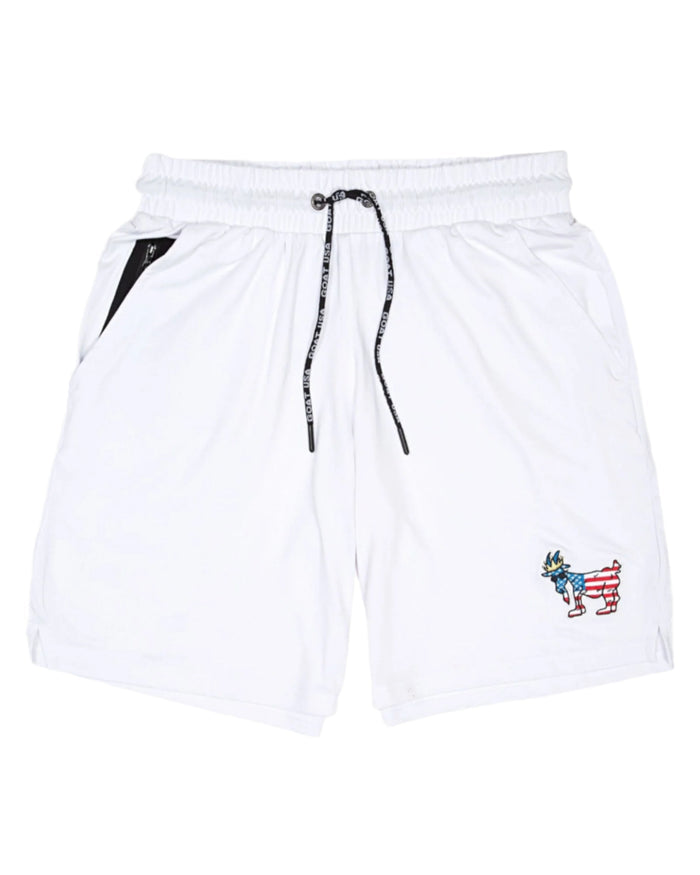 Goat USA Boys' Freedom Relaxed Knit Shorts Apparel Goat USA White Boys' Small