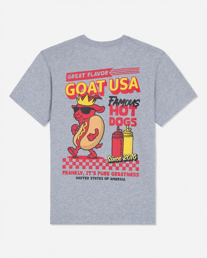 Goat USA Youth Famous Hot Dogs T-Shirt Apparel Goat USA Gray Heather Youth X-Small