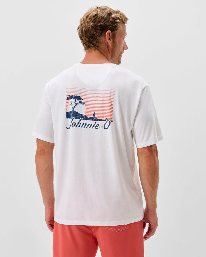 Johnnie-O Men's Shorline Dream Dale Cotton Blend T-Shirt Apparel Johnnie-O White Small