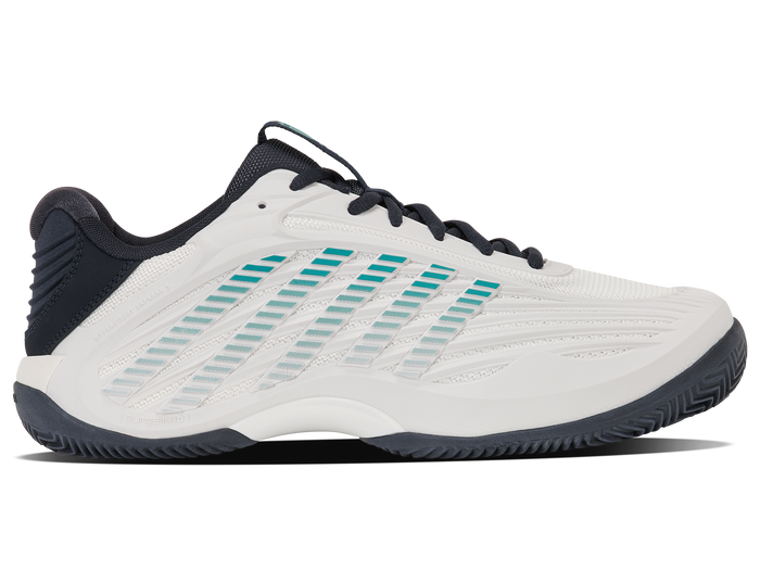 K-Swiss Men's Hypercourt Express 3 Clay Footwear K-Swiss Blanc de Blanc/Carbon/Baltic-162 7.5 Medium