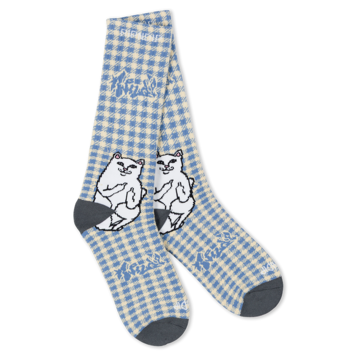 RIPNDIP Lord Nermal Socks (Light Blue Checker)