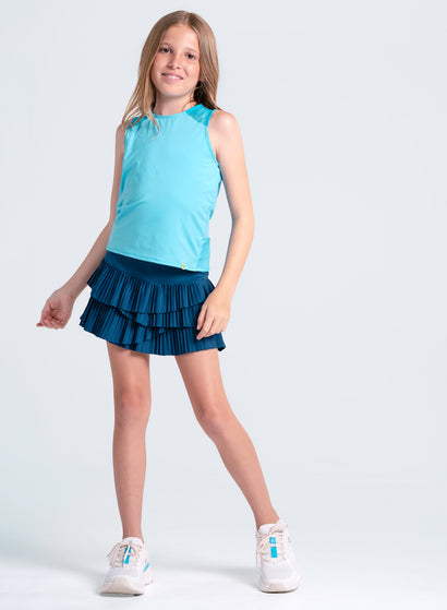 Lucky in Love Girls Tie Break Tank Apparel Lucky in Love Parrot-447 Girls XXSmall (4/5)