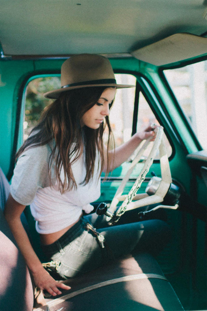 Unisex Messer Fedora in the color Black/Black - Women's Lifestyle image