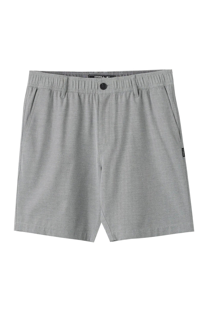 O'Neill Men's Reserve Light Check Elastic Waist 18" Hybrid Shorts Apparel O'Neill Dark Shadow Small