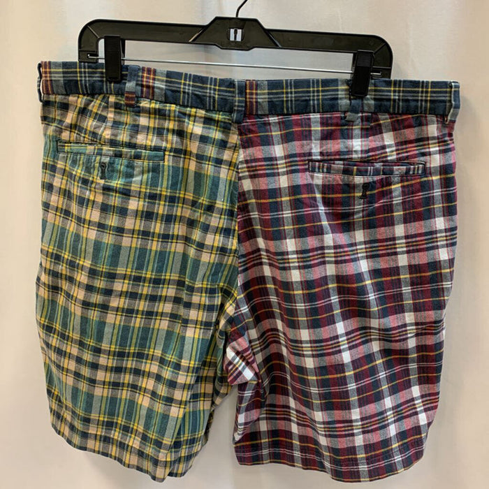Pants: Shorts Plaid Cotton