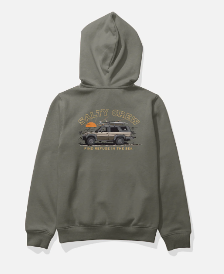 Salty Crew Boys' Get Ready Fleece Hooded Sweatshirt Apparel Salty Crew Dusty Olive Small