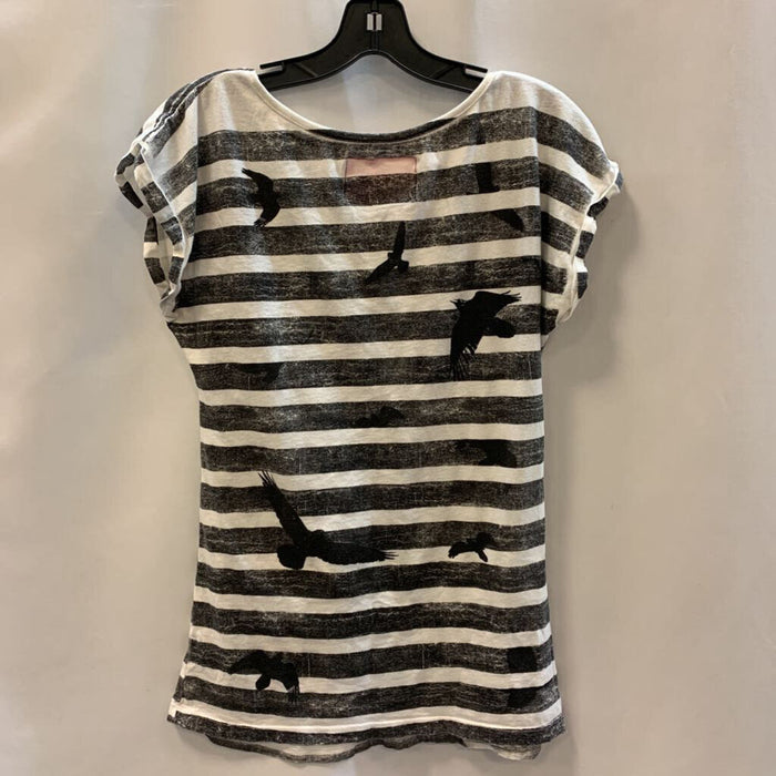 Shirt: Striped with Crows Tree