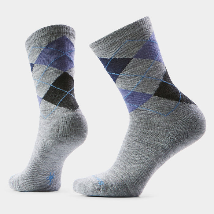 Smartwool Everyday Diamond Jim Argyle Crew Socks Apparel Smartwool Light Gray-039 Medium