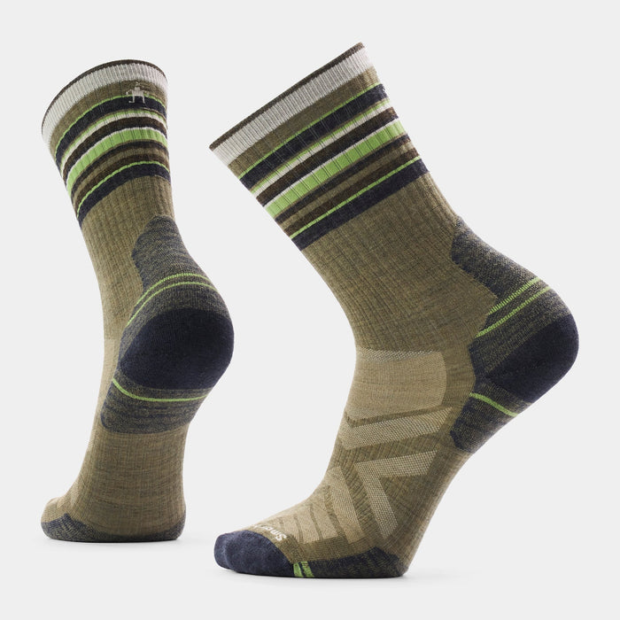Smartwool Hike Striped Crew Socks Apparel Smartwool Winter Moss-K18 Medium