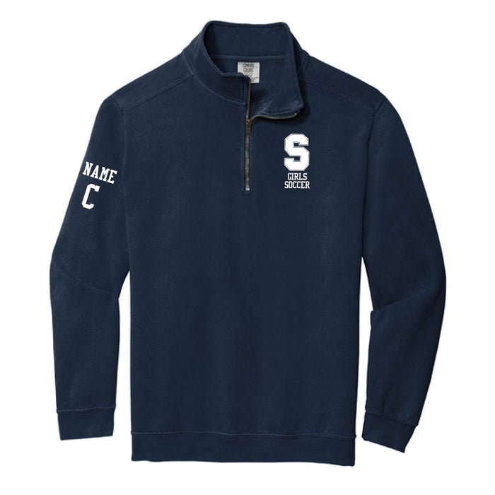 Staples Girls Soccer Team 1/4-Zip Sweatshirt Logowear Staples Girls Soccer Adult S