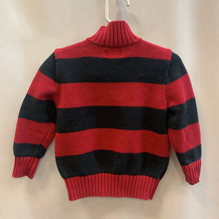 Sweater Pullover Quarter Zip Knit Stripes