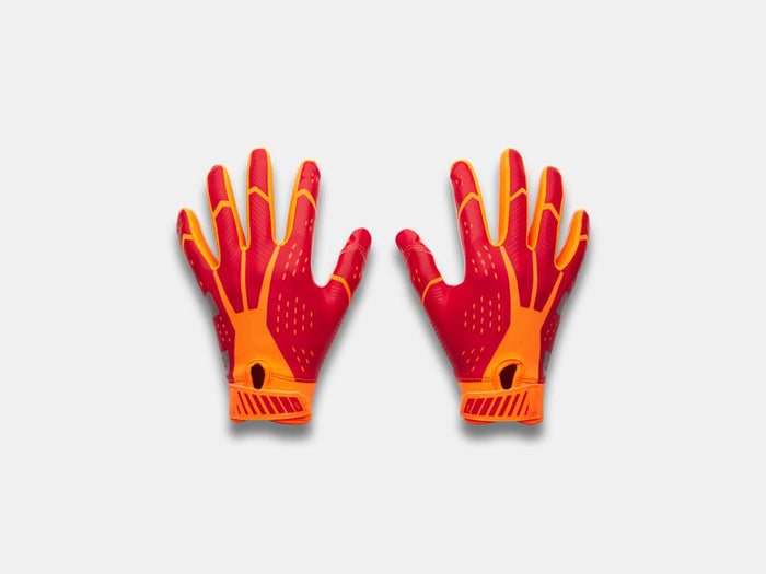 Under Armour Youth Blur Football Gloves Accessories Under Armour Blaze Orange/Red/Metallic Silver-825 Youth Small