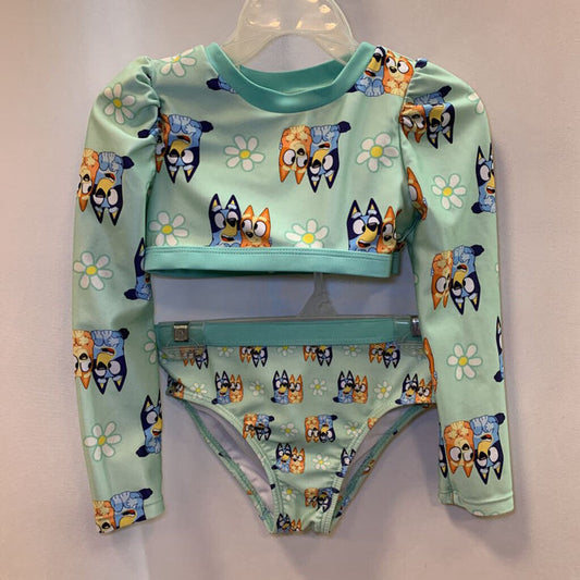 2 Pc Swim Set: Dogs Long Sleeve Crop with Bottoms