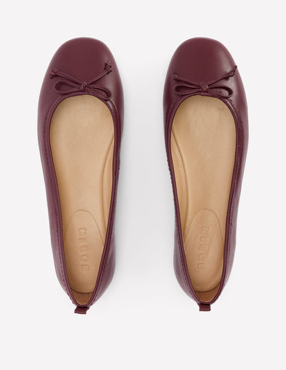 Kitty Flexi Sole Ballet Flats-Oxblood