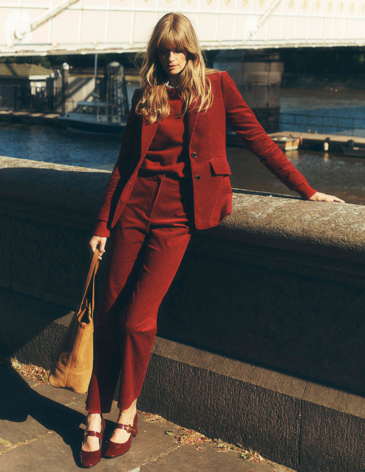 Canonbury Cord Pants-Burgundy Red