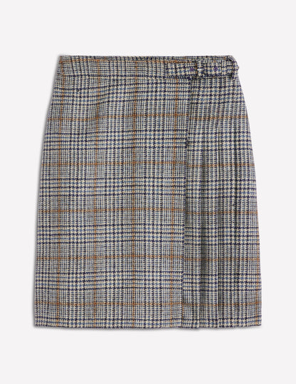 Helen Wool Kilt Skirt-Blue and Grey Prince of Wales