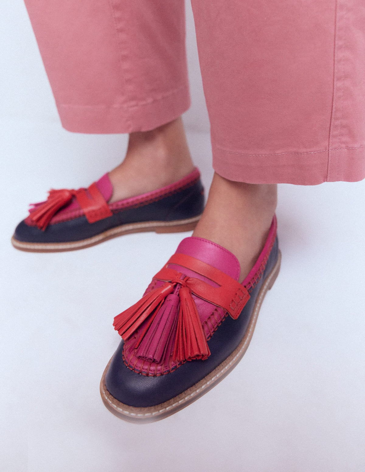 Nya Penny Loafers-Colourblock Tassel