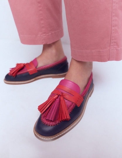 Nya Penny Loafers-Colourblock Tassel