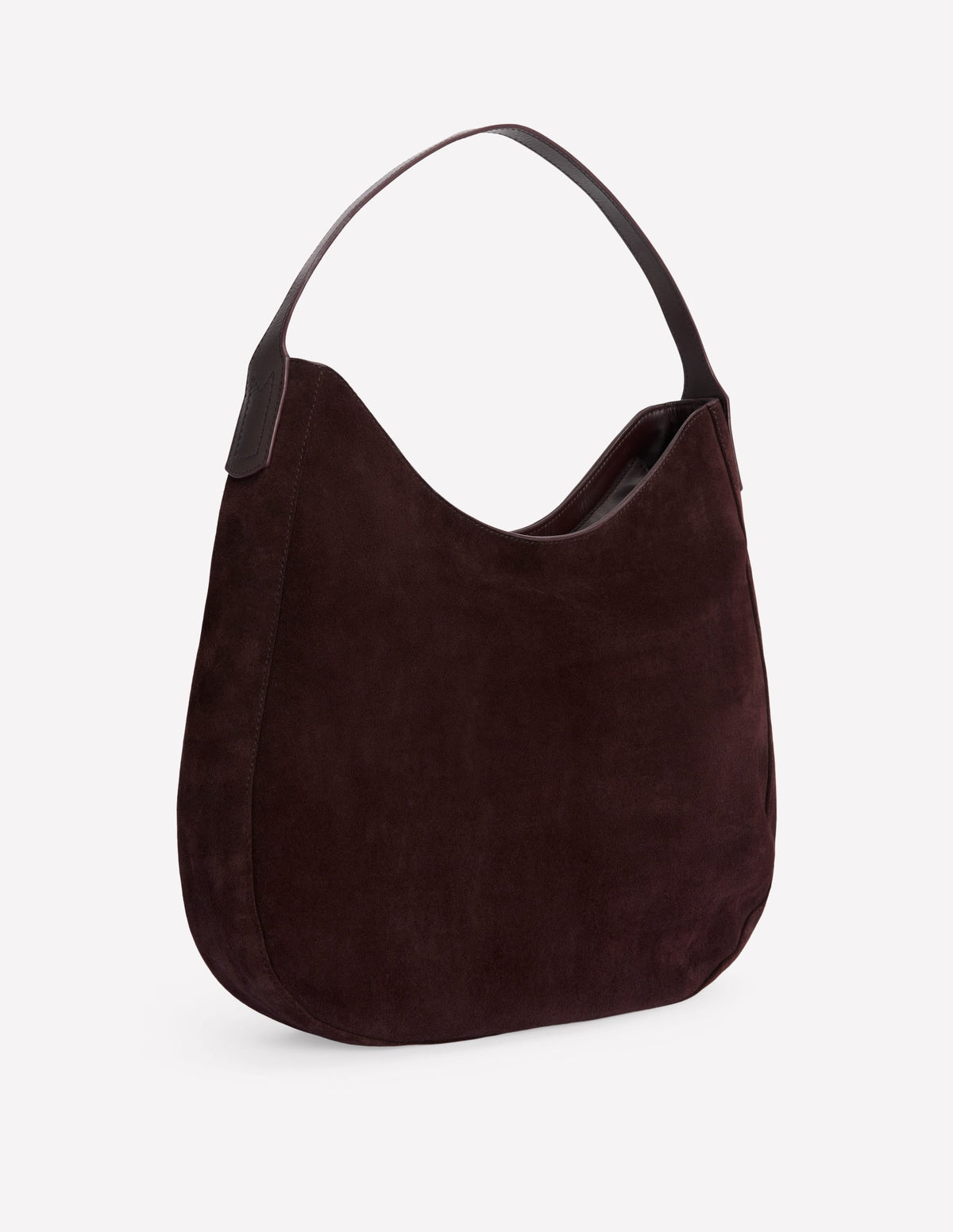 Suede Hobo Bag-Bitter Chocolate