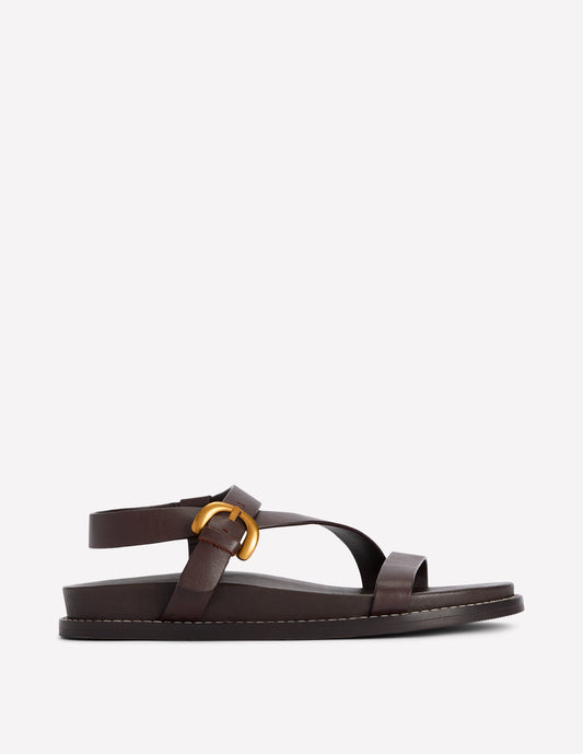Chunky Asymmetric Sandal-Chocolate