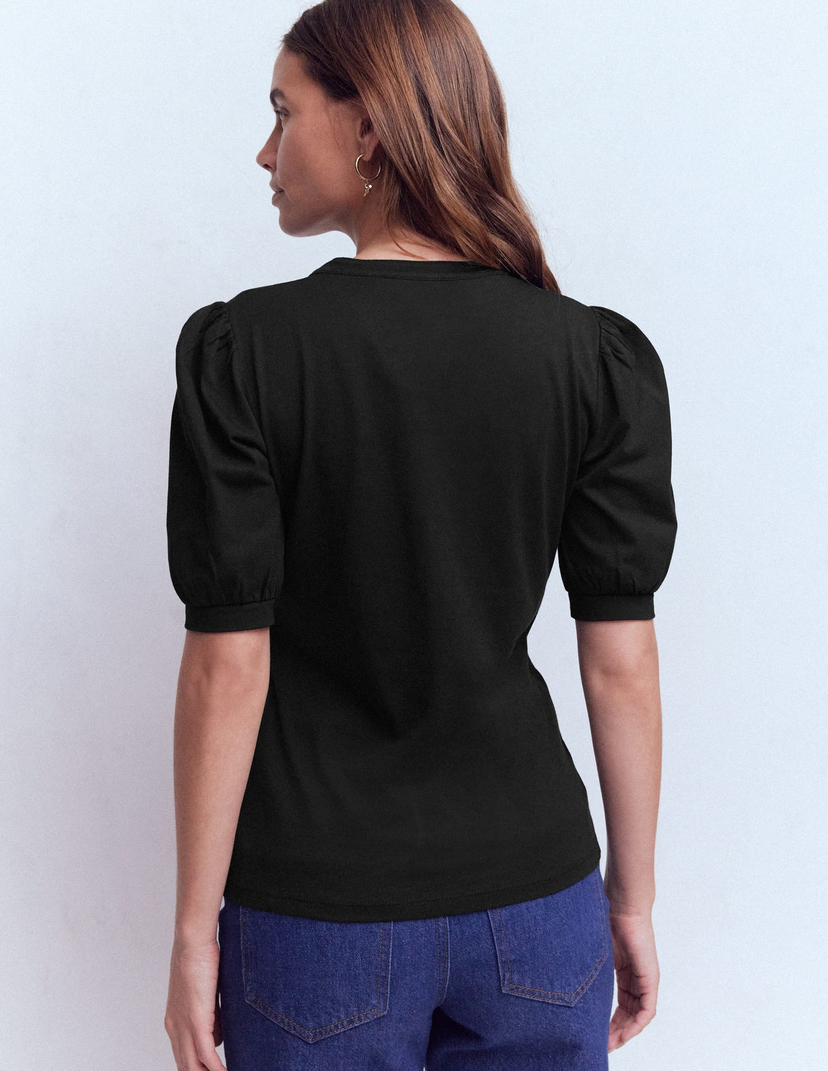 Supersoft Short Sleeve Henley-Black